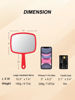 Picture of Gladmart Hand Mirror Salon Barber Hairdressing Handheld Mirror with Handle (Square Red 7.4 x 10.3 inches)