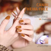 Picture of CANNI Brown Gel Nail Polish, 1Pcs Brown Fall Winter Gel Polish Color Nail Polish Gel High Gloss Soak Off U V Gel Nail French Nail Manicure Salon DIY