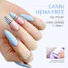Picture of CANNI Light Blue Gel Nail Polish, 1Pcs Baby Blue Gel Polish Pastel Blue Color Nail Polish Gel High Gloss Soak Off U V Gel Nail French Nail Manicure Salon DIY