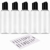 Picture of DNSEN 5 Pack 3.4 oz Travel Bottles for Toiletries TSA Approved Leakproof Plastic Empty Travel Size Bottles Containers with Labels