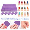 Picture of Nail Buffers (50 Pack), Mini Buffer Block Nail File for Acrylic Nails and Natural Nails, 100/180 Grit Nail Buffer Block Bulk Buffing Blocks for Nail Buff Professional Manicure File Blocks Set Purple