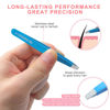 Picture of iBuneerly Tweezers Set, 4Pcs Tweezers for Women with Travel Case, Professional Stainless Steel Eyebrows Tweezers, Great Precision Tweezers for Ingrown Hair, Facial Hair, Splinter Removal (Blue)