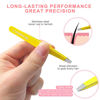 Picture of iBuneerly Tweezers Set, 4Pcs Tweezers for Women with Travel Case, Professional Stainless Steel Eyebrows Tweezers, Great Precision Tweezers for Ingrown Hair, Facial Hair, Splinter Removal (Yellow)