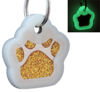 Picture of io tags Pet ID Tags, Personalized Dog Tags and Cat Tags, Custom Engraved, Easy to Read, Cute Glitter Paw Pet Tag (Orange + Silencer)