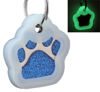 Picture of io tags Pet ID Tags, Personalized Dog Tags and Cat Tags, Custom Engraved, Easy to Read, Cute Glitter Paw Pet Tag (Blue + Silencer)