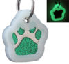 Picture of io tags Pet ID Tags, Personalized Dog Tags and Cat Tags, Custom Engraved, Easy to Read, Cute Glitter Paw Pet Tag (Green + Silencer)