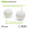 Picture of Champion Sports Colored Lacrosse Balls: White Official Size Sporting Goods Equipment for Professional, College & Grade School Games, Practices & Recreation - NCAA, NFHS and SEI Certified - 1 Pack