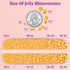 Picture of Resin Jelly Rhinestones for Crafting with B7000 Jewelry Glue, 1 Box Light Orange AB Flatback Crystal with 3Pcs 10ml Glue, Bedazzling Non Hotfix Gems for DIY Tumblers Clothing Shoes Manicure