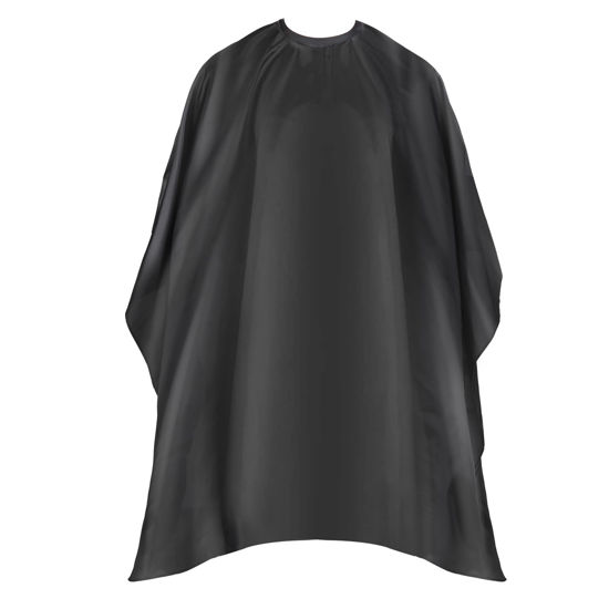 Picture of Omvoina Professional Hair Cutting Cape with Adjustable Snap Closure, Salon Barber Cape,Waterproof Hairdressing Salon Cape - 57" x 51"(Black)