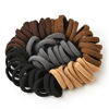 Picture of iFwevs Hair Bands Hair ties for Thick Hair, 50PCS Seamless Cotton Simply Ponytail Holders Headband Scrunchies Hair Accessories No Damage (Neutral Colors)