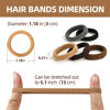 Picture of iFwevs Hair Bands Hair ties for Thick Hair, 50PCS Seamless Cotton Simply Ponytail Holders Headband Scrunchies Hair Accessories No Damage (Neutral Colors)