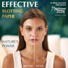 Picture of Natural Green Tea Oil Blotting Sheets for Face - 25% Larger Sheets (4.7x3”) - 100 Makeup Friendly Blotting Papers for Face - Easy Dispensing Oil Absorbing Sheets for Face