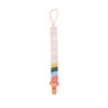 Picture of Nuby Pacifinder Pacifier Clip, 2 Pack Pacifier Holder for Girl, Peach with Stripes and Peach with Hearts
