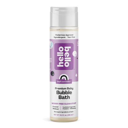 Picture of Hello Bello Bubble Bath - Gentle Hypoallergenic Tear-Free Formula for Babies and Kids - Vegan and Cruelty-Free - Soft Lavender Scented - 10 fl oz