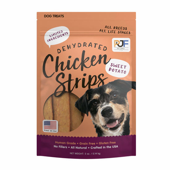 Picture of Pet Jerky Factory Premium Chicken & Sweet Potato 5 oz. Dog Jerky Treats |100% Human Grade | USA Made | High Protein | Low Fat | Grain Free | Limited Ingredients | BHA-BHT Free | Soft-Tender