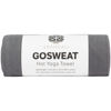 Picture of Shandali Hot Yoga GoSweat Microfiber Hand Towel in Super Absorbent Premium Gray Suede for Bikram, Pilates, Gym, and Outdoor Sports. 16 x 26.5 inches.