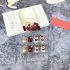 Picture of Christmas Press on Nails Short Square Fake Nails Red Full Cover False Nails with Cute Snowflake Designs Christmas Glue on Nails Santa Claus Acrylic Nails Winter Nail Decorations for Women and Girls