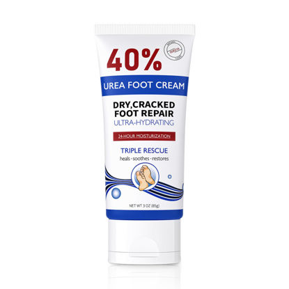 Picture of OUKEYA Urea Cream 40 Percent Tube 3 Oz, Urea Foot & Hand Cream for Dry Cracked, 40 per Urea Lotion for Feet Maximum Strength
