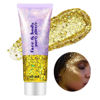 Picture of Go Ho Gold Face Body Glitter,Mardi Gras Glitter Makeup Gold Face Paint,Holographic Chunky Sequins Glitters for Eye Lip Hair Nails,Festival Glitter Rave Accessories,02 Gold Glitter