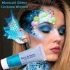 Picture of Go Ho Light Blue Body Glitter Gel,Blue Mermaid Face Glitter Makeup,Holographic Chunky Sequins Glitter for Eye Lip Hair,Halloween Costumes Festival Rave Glitter Accessories,03 Baby Blue Glitter