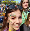 Picture of Go Ho Mardi Gras Body Glitter,St.Patrick's Day Face Glitter,Sparkly Holographic Glitter Mermaid Sequins Party Festival Rave Accessories,Gold Green Purple Chunky Sequins Glitters Gel