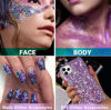 Picture of Go Ho Lavender Purple Body Glitter Gel,Purple Mermaid Face Glitter Makeup,Holographic Chunky Sequins Glitters for Eye Lip Hair Nails,Festival Glitter Rave Accessories,52g