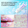 Picture of DAGEDA Body Glitter Gel, Face Glitter Body Gel Sequins Shimmer Liquid Eyeshadow, Chunky Glitter for Face Hair Nails, Holographic Cosmetic Laser Powder Festival Glitter Makeup 50ml(White)