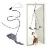 Picture of Kalimdor Interactive Cat Feather Toys,Retractable Teaser Toy ，Hanging Interactive Toys for Indoor Cats Kitten Play Chase Exercise, Kitten Mental Exercise Toys (1 Pack)