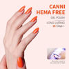 Picture of CANNI Bright Orange Gel Nail Polish, 1Pcs Neon Orange Gel Polish Red Orange Color Nail Polish Gel High Gloss Soak Off U V Gel Nail French Nail Manicure Salon DIY