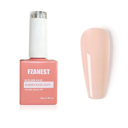 Picture of FZANEST Rubber Base Builder Gel For Nails,15ml Jelly Natrual Nude Pink Color Gel Nail Polish,Builder Gel in a Bottle,Nail Strengthener Gel,Self-leveling Extension Gel Soak Off UV Gel Nail