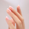 Picture of FZANEST Rubber Base Gel For Nails,Builder Base Clear Sheer Color Gel Nail Polish,Elastic Rubber Base Coat,Builder Extension Gel in a Bottle 15ml (Peach Pink)
