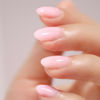 Picture of FZANEST Rubber Base Gel For Nails,Builder Base Clear Sheer Color Gel Nail Polish,Elastic Rubber Base Coat,Builder Extension Gel in a Bottle 15ml (Peach Pink)