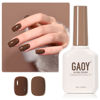 Picture of GAOY Brown Gel Nail Polish, 16ml Soak Off Gel Polish, UV Light Cure for Nail Art DIY Manicure at Home, 2016 Dark Brown