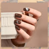 Picture of GAOY Brown Gel Nail Polish, 16ml Soak Off Gel Polish, UV Light Cure for Nail Art DIY Manicure at Home, 2016 Dark Brown