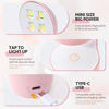 Picture of GAOY Mini UV Light for Gel Nails, Small Nail Cure Light, Eggshell LED Nail Lamp, USB Nail Dryer for Fast Curing, Pink