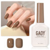 Picture of GAOY Brown Gel Nail Polish, 16ml Soak Off Gel Polish, UV Light Cure for Nail Art DIY Manicure at Home, 2077 Chestnut Brownie