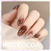 Picture of GAOY Jelly Nude Gel Nail Polish, 16ml Sheer Dark Brown Translucent Soak Off Gel Polish, UV Light Cure for Nail Art DIY, 1628 Hot Cocoa