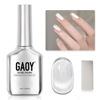 Picture of GAOY Cat Eye Gel Nail Polish, 16ml Silver Glitter Holographic Nail Polish with Magnet, Reflective Translucent UV Gel, 2028 Crystal