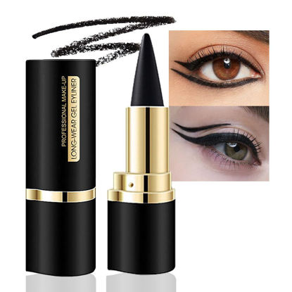Picture of Kaely Black Gel Eyeliner Pencil,Waterproof Smudge Proof Eye Liner Pen,Cat Eye Goth Halloween Makeup,Eye Black Face Paint Lipstick Crayon,Color Colorful Eyeliner Eyeshadow Stick,04