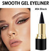 Picture of Kaely Black Gel Eyeliner Pencil,Waterproof Smudge Proof Eye Liner Pen,Cat Eye Goth Halloween Makeup,Eye Black Face Paint Lipstick Crayon,Color Colorful Eyeliner Eyeshadow Stick,04