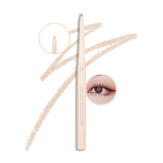 Picture of Kaely 1.5mm Skinny Gel Eyeliner Pencil,Shimmer Cat Eye Liner Makeup Pen,Cream Smooth Eyeliner Crayon,delineador de ojos contra el agua,Waterproof Long Lasting 16 Hour Wear,Vegan & Cruelty Free,06