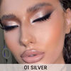 Picture of Kaely Silver Gel Eyeliner Pencil,Waterproof Smudge Proof Eye Liner Pen,Cat Eye Goth Halloween Makeup,Eye Black Face Paint Lipstick Crayon,Color Colorful Eyeliner Eyeshadow Stick,01