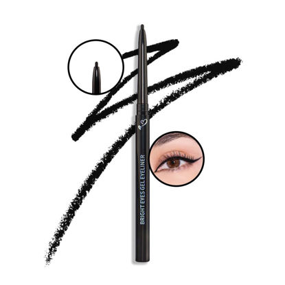 Picture of Kaely 1.5mm Skinny Gel Eyeliner Pencil,Black Cat Eye Liner Makeup Pen,Cream Smooth Eyeliner Crayon,delineador de ojos contra el agua,Waterproof Long Lasting 16 Hour Wear,Vegan & Cruelty Free,01
