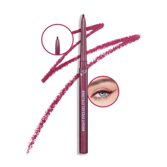 Picture of Kaely 1.5mm Skinny Gel Eyeliner Pencil,Berry Pink Cat Eye Liner Makeup Pen,Cream Smooth Eyeliner Crayon,delineador de ojos contra el agua,Waterproof Long Lasting 16 Hour Wear,Vegan & Cruelty Free,04