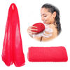 Picture of Adeton African Net Sponge, Exfoliating Wash Cloth, Body Exfoliator, Long Bath Sponge, Real, Authentic, Sapo, Shower Bath Accessories, Back Foot Scalp Scrub, Flat Dead Skin Remover (Candy)