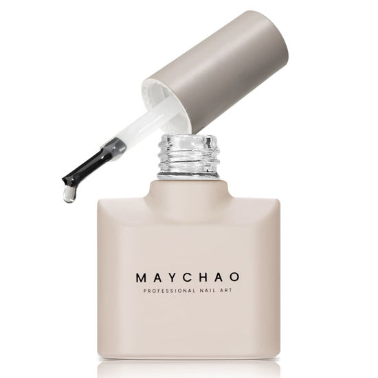 Picture of MAYCHAO 15ML Builder Nail Gel 5 in 1 Clear Builder Strengthener Gel Nail Polish for Nail Extension, Hard Gel Builder Base Gel Rhinestone for Valtines Home Manicure, 0.5 OZ