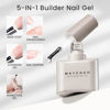 Picture of MAYCHAO 15ML Builder Nail Gel 5 in 1 Clear Builder Strengthener Gel Nail Polish for Nail Extension, Hard Gel Builder Base Gel Rhinestone for Valtines Home Manicure, 0.5 OZ