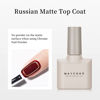 Picture of MAYCHAO Matte Gel Top Coat, 15ML Gel No Wipe Matte Top Coat Soak Off Nail Lamp Gel Nail Polish Matte Finish Long Lasting for Home Nail DIY Manicure