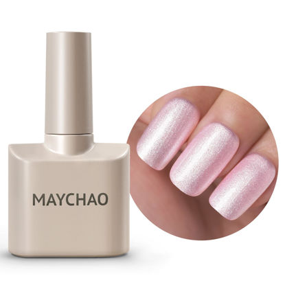 Picture of MAYCHAO 15ML Gel Nail Polish 1Pc Mermaid Pink Gel Polish Soak Off UV LED Nail Polish Nail Art Starter Manicure Salon DIY at Home, 0.5 OZ