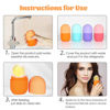 Picture of Ice Roller for Face and Eye, Upgrated Ice Face Roller Puffiness Relief Ice Roller Skin Care Tools, Ice Facial Cube, Gua Sha Face Massage, Silicone Ice Mold for Face Beauty ( Orange)